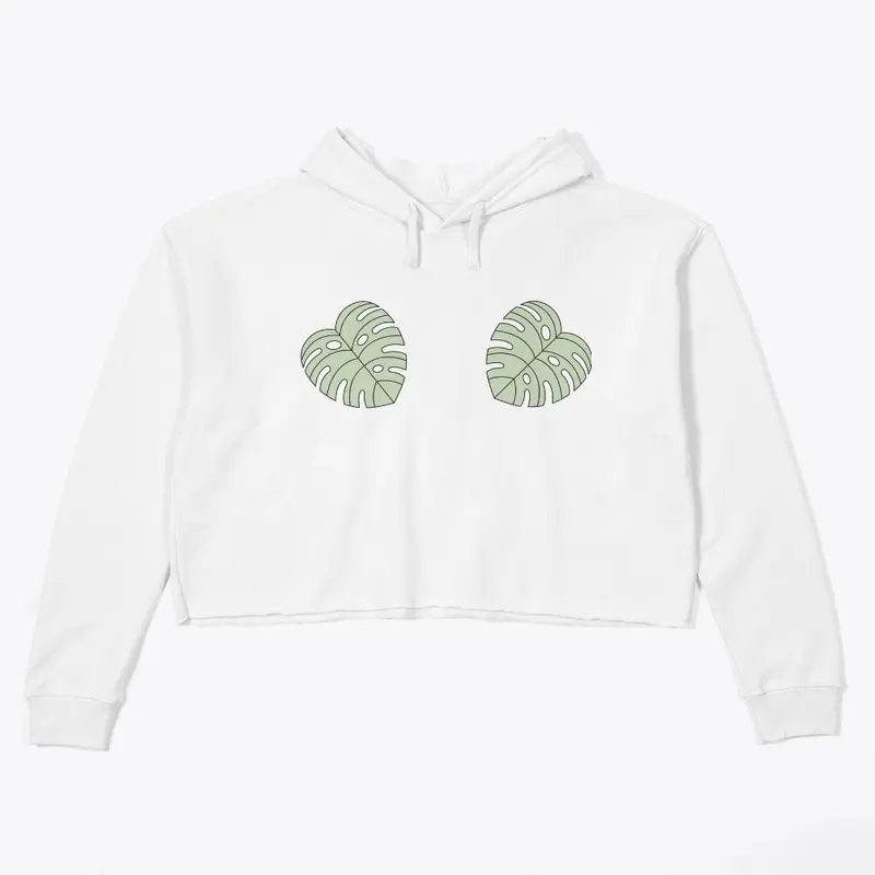 Monstera leaf on chest design